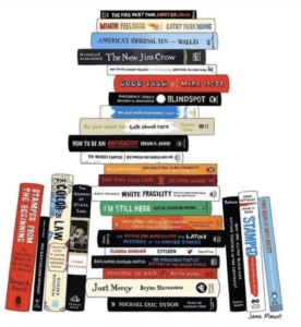A pile of books that were marketed by Smith Publicity.