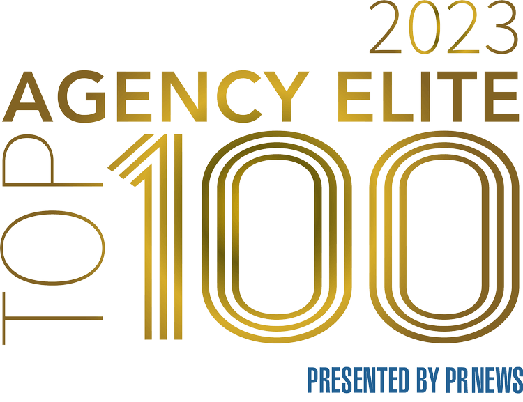 PRNews Top 100 elite book PR firms logo. Book promotion and author publicity agency, Smith Publicity, has been added to the list of best PR agencies for 2023.