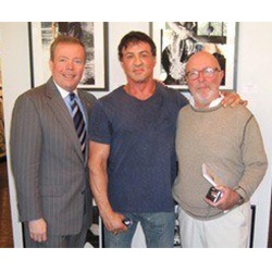 David Streets, Sylvester Stallone & client Stephen Verona, Director of "Lords of the Flatbush" & author of "The Making of the Lords of Flatbush". Book PR for authors.