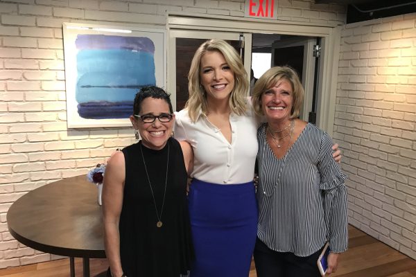 Book publicist with Megyn Kelly promoting a book from one of the authors we publicize.