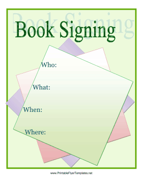 An invitation to a book signing event at a local bookstore by the author's publicity team.