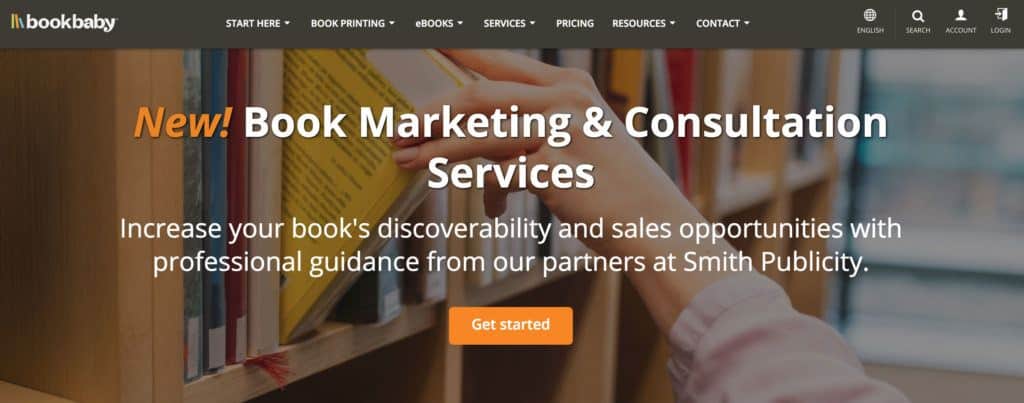 Bookbaby marketing and consultation services. Book marketing, Book promotion services, and Book publicity.