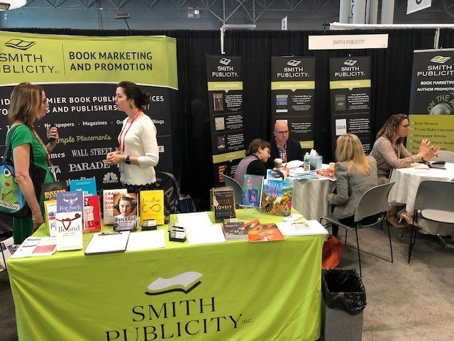 Book publicists Smith Publicity booth, BookExpo 2019
